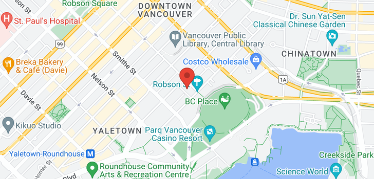 map of 3101 233 ROBSON STREET
